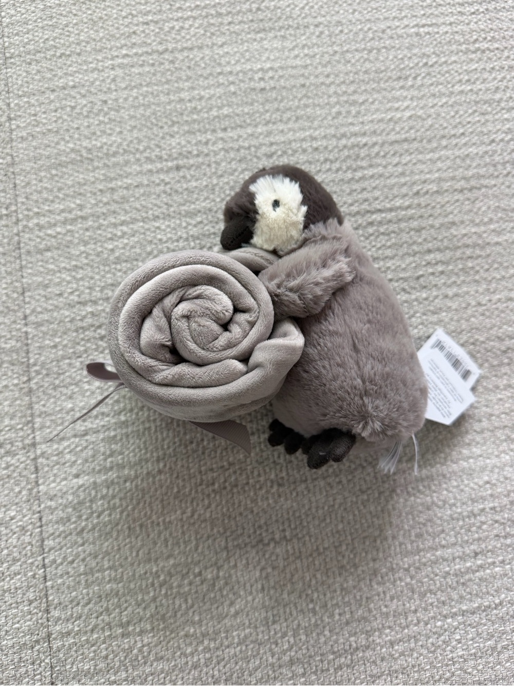 Jellycat Gray Plush Penguin Soother
